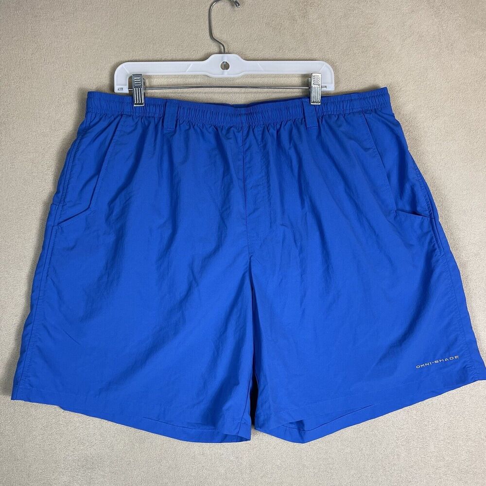 Columbia Shorts Mens XXL Blue PFG Backcast III Water Shorts PFG Omni Shade Adult